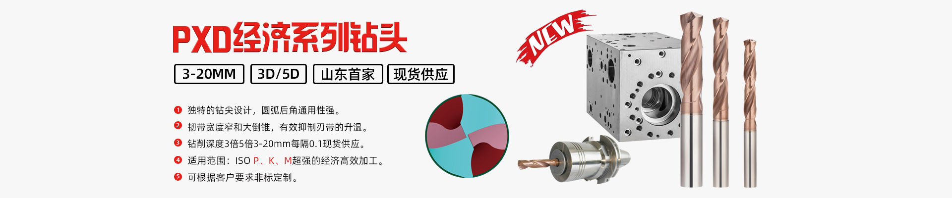 PXD050-0300：PXD合金钻头-D3.0x28xSD4x66L_PXD外冷钻头5D_青岛宝利锋数控刀具有限公司